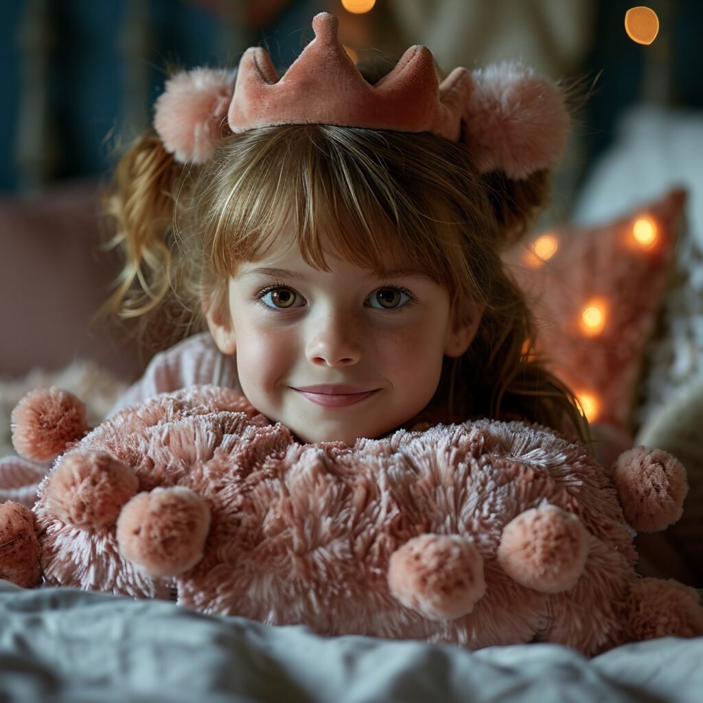 Baby Shower Party Birthday Girl in Pink Dress Poses for 2-Year Portrait, Joyful Celebration