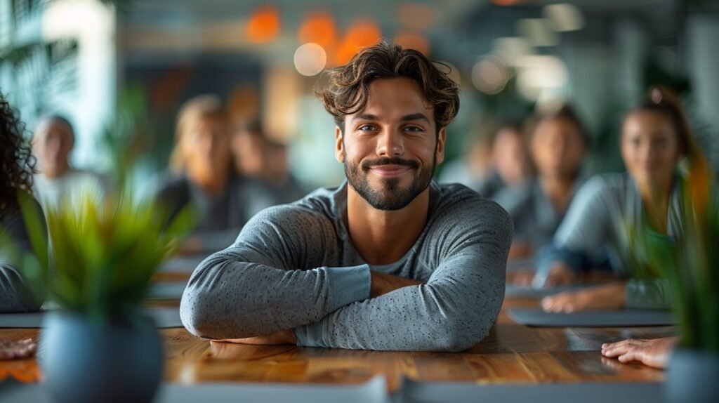 Business Meeting Stretching Office Workers’ Exercise – High-Quality Stock Photo Collection