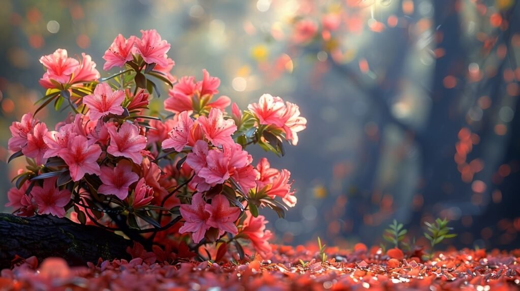 Pink Azaleas Bursting into Bloom – Capturing the Essence of Spring