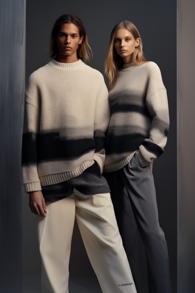 Unisex cashmere pullover Calvin Klein and Jil Sander collaborate in a timeless collection