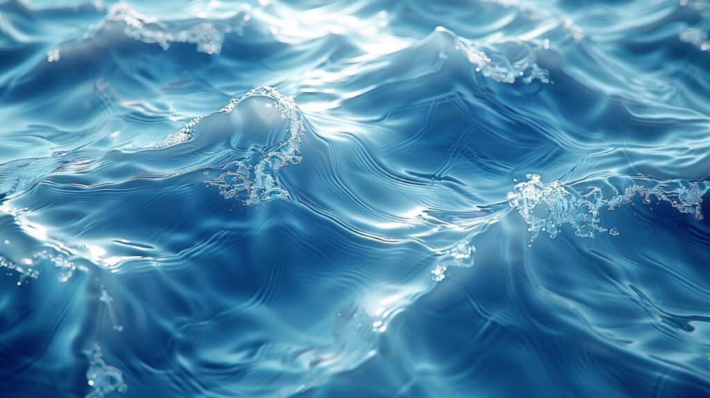 Vibrant Blue Water Surface Stock Photo of Aquatic Scene