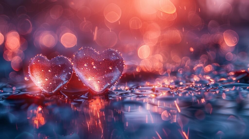 Vibrant Glowing Pink Hearts – Stock Photo in XXXL Size, Unaltered Image with Authentic Beauty