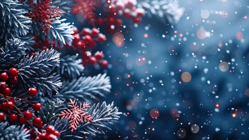 Winter Christmas Snowflake Background – Stock Art with Editable Layers for Easy Customization