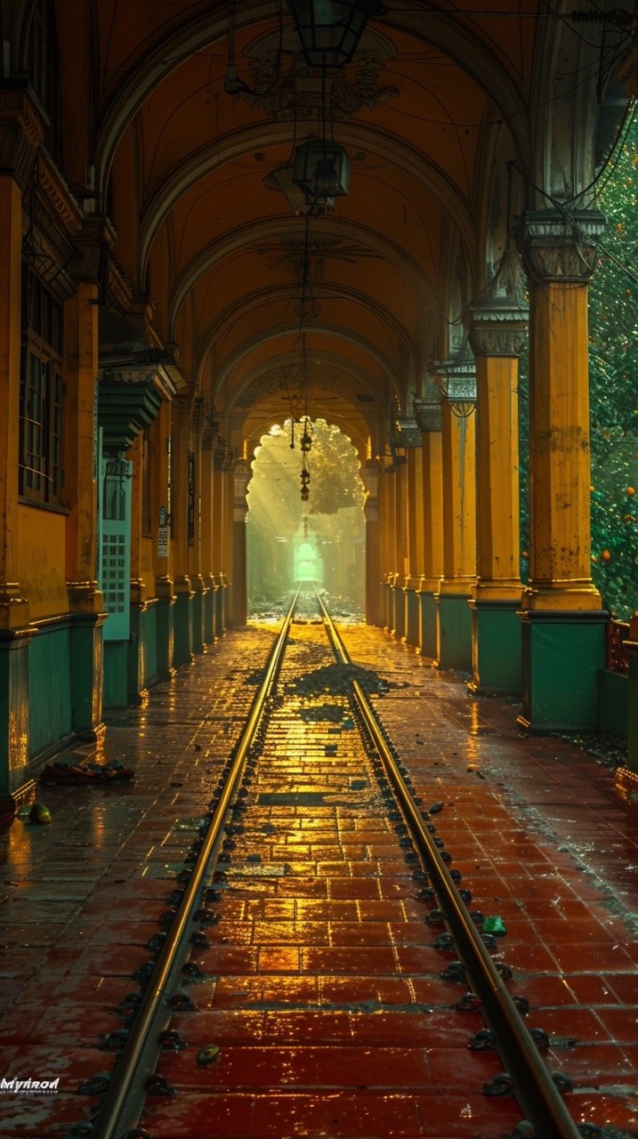 Bangalore City railway Station in morning light – India stock photo