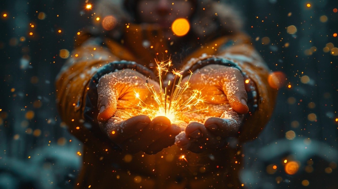 Bangladesh Sparkler Illumination – stock image capturing hands holding a sparkler for a dazzling nighttime display