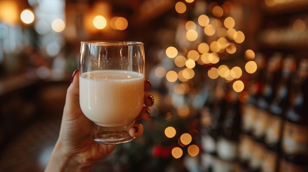 Celebratory milk Toasting with glass – Stock image of a joyful milk toast