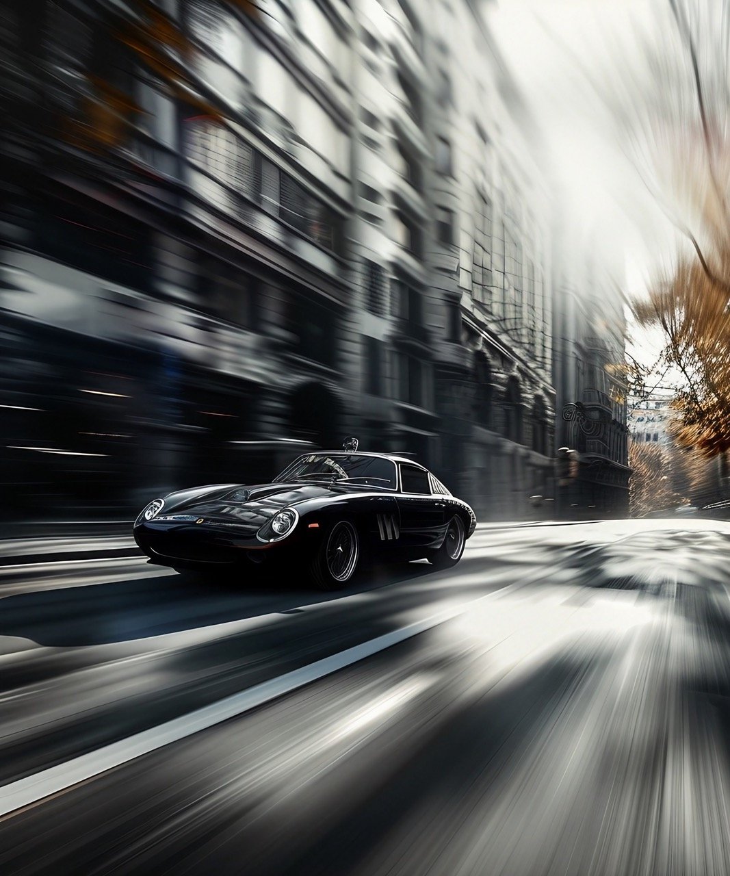 Classicist City Drive Helios 44-2 58mm F/2 Motion Blur Sports Car Photography