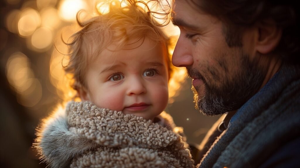 Family Connection Father and Son Portrait – Stock Picture