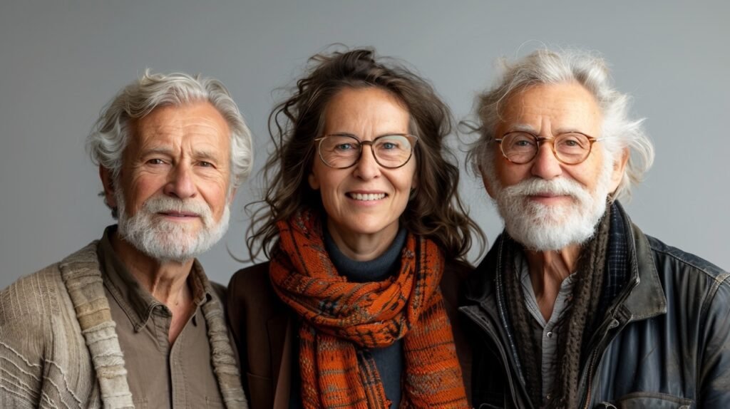 Generational Bond Isolated Family Portrait – Stock Picture