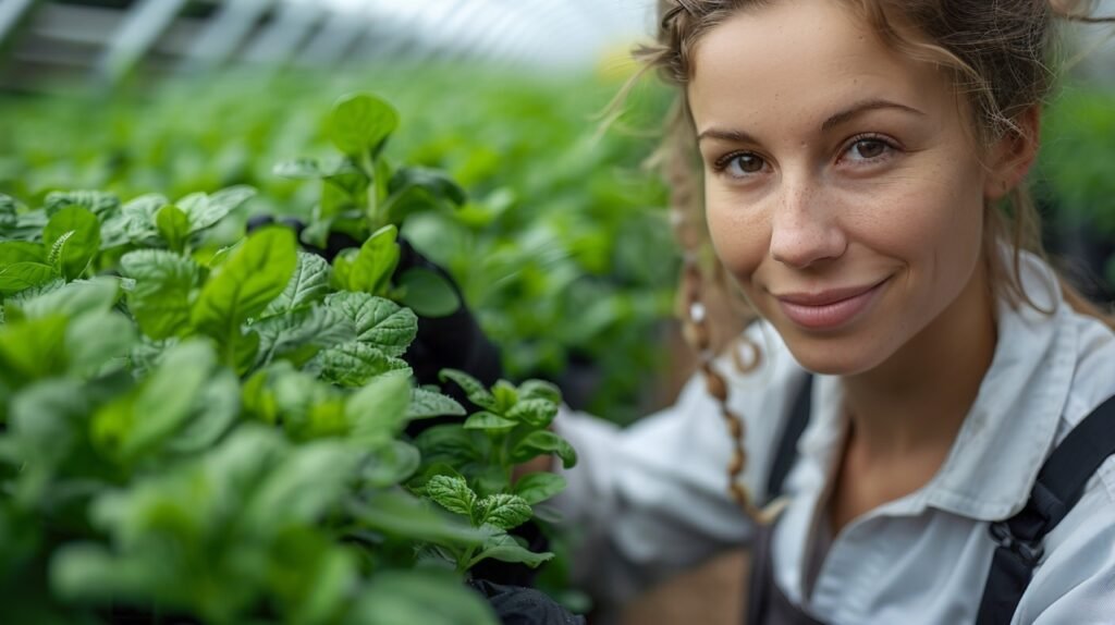 Greenhouse Innovation – Stock Photo of Genetically Modified Scientists Working on Vegetables