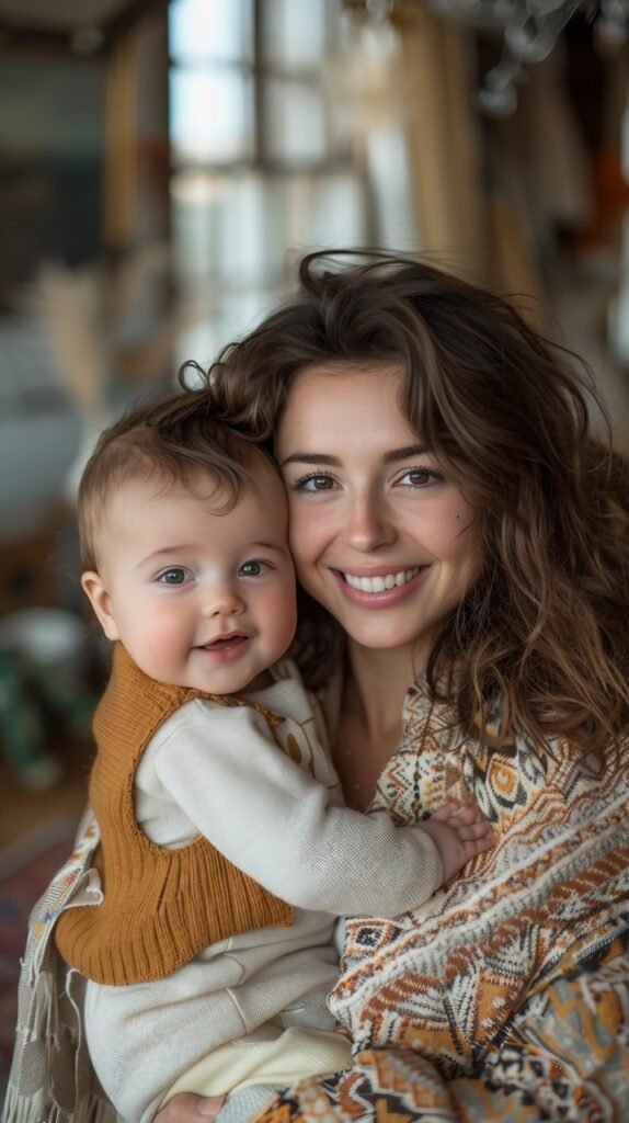 Happy Mother, Baby Boy Upside-Down Stock Photography