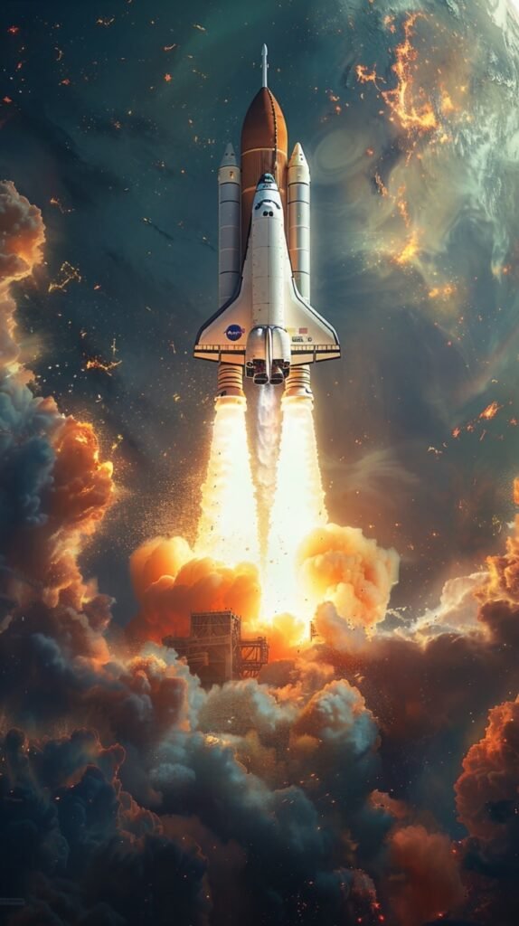 Iconic Space Exploration Space Shuttle Launch in Cape Canaveral, Florida, USA – Stock Photo