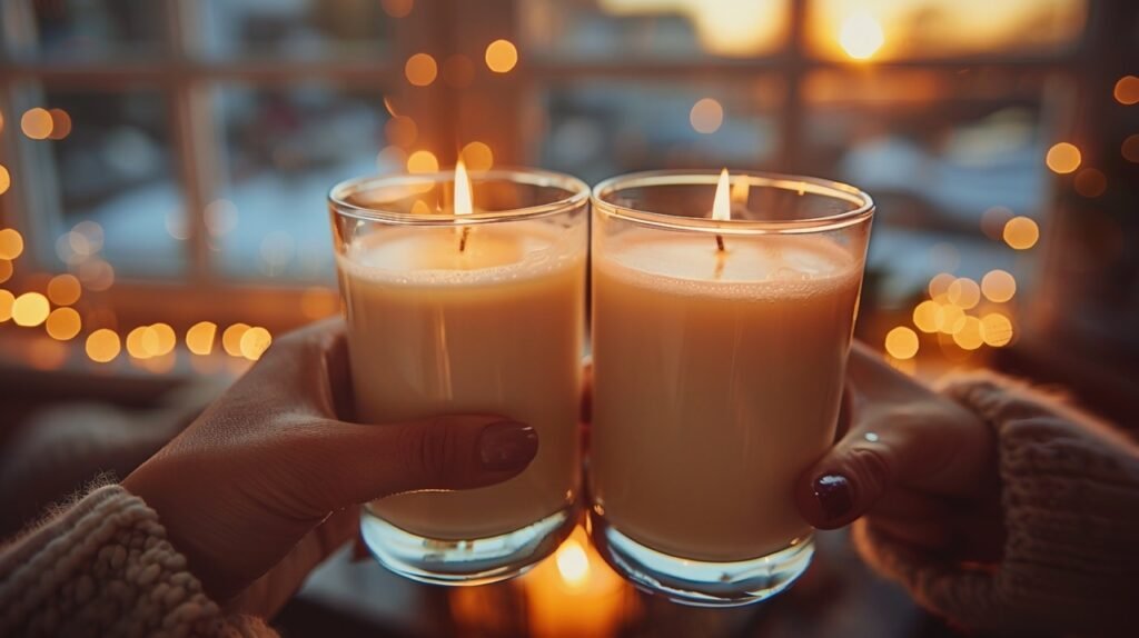 Milk cheers Toasting with glass – Stock photo capturing a moment of milk toast