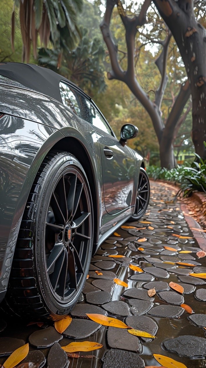 Mini Car on Lois Avenue, Newlands Menlyn – Grey Automobile Photography with Alloy Wheel Details