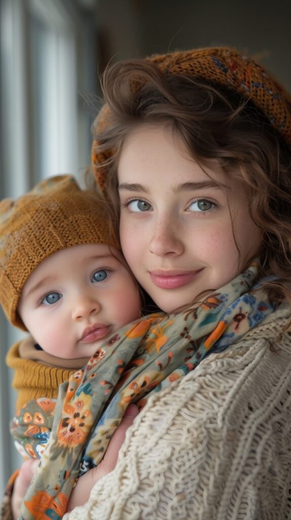 Playful Moment Young Woman Holding Upside-Down Baby Boy – Stock Photo