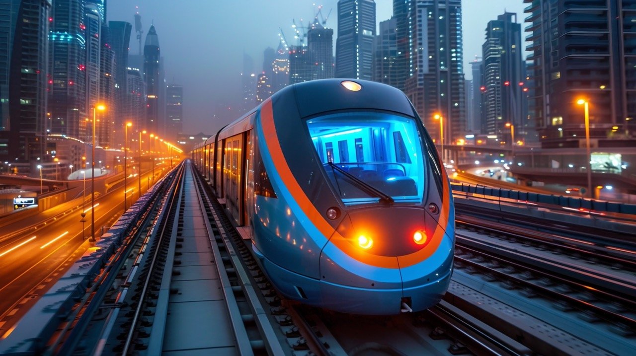 Urban Transit Dubai Metro – Stock Photo