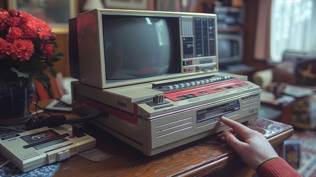 Vintage Tape Recorder Stereo – Retro Cassette Player in Stock Photo with Nostalgic Vibes