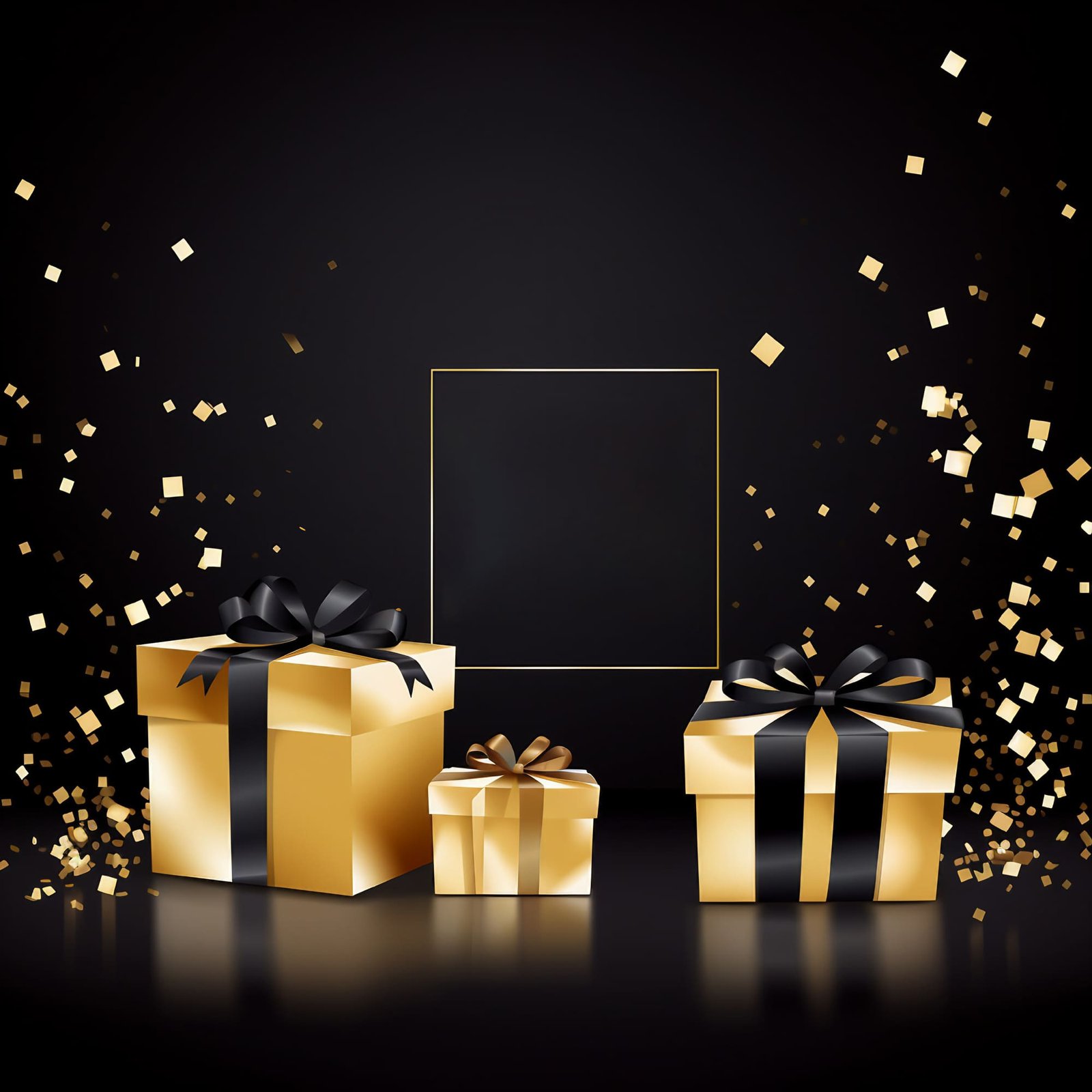 A stock illustration of a Black Friday sale promotion banner featuring shimmering golden glitter