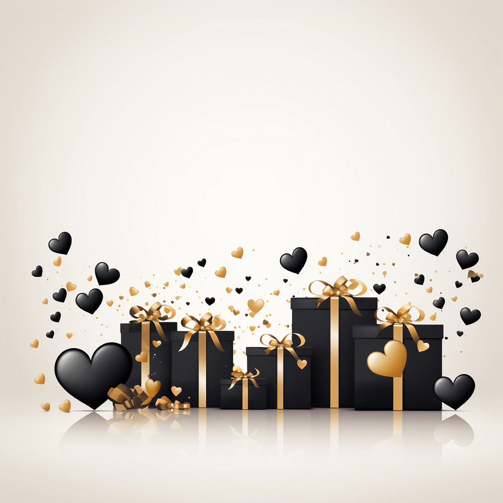 A stock illustration presenting the Black Friday concept through a banner highlighted by black hearts