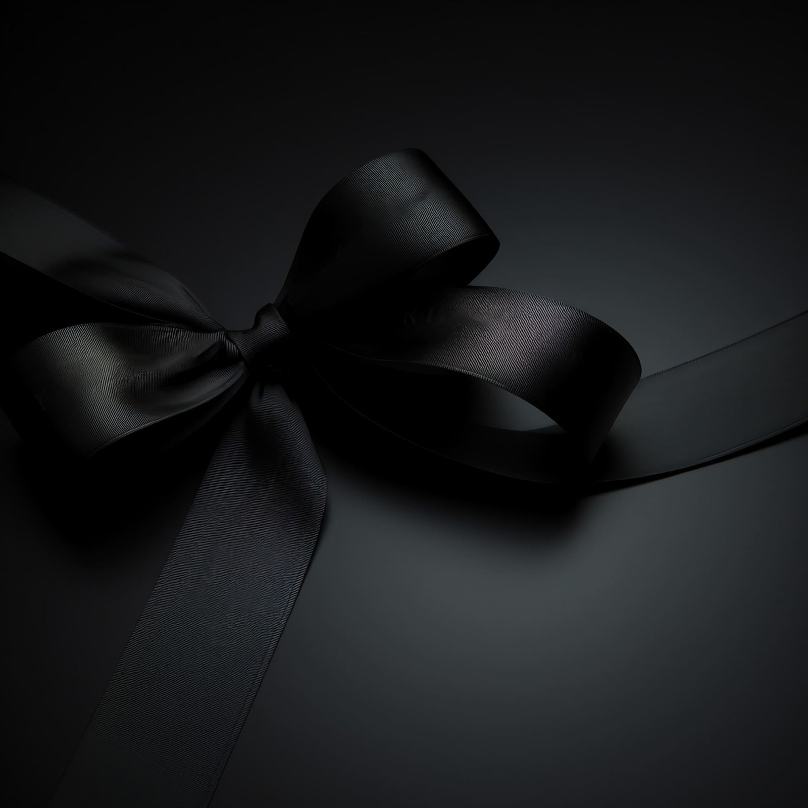 An image captured in a stock photo showcases the message ‘Happy Black Friday’ crafted with black ribbon on a black backdrop