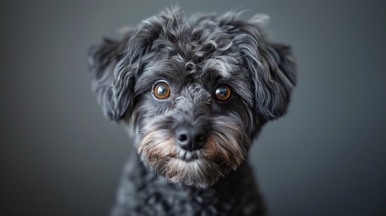 Humorous Labradoodle Portrait High-Quality Stock Photo with Funny Expression