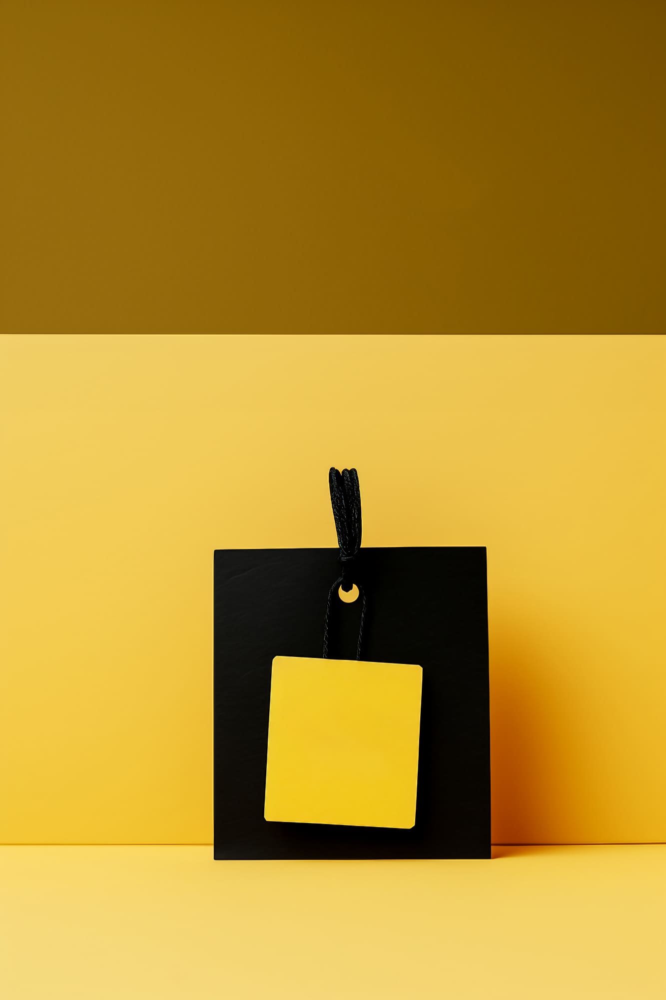 In this stock photo, you’ll find a sale tag with the inscription ‘Black Friday’ on a vibrant yellow background