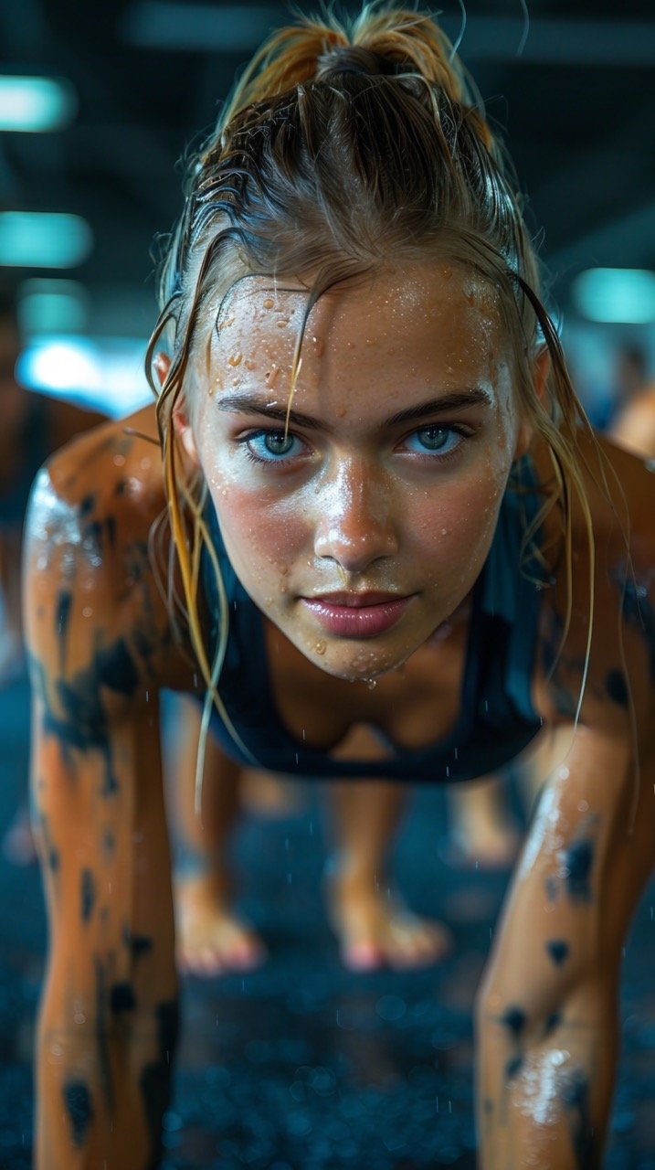 Professional Cross Training with Young Athletes in Gym – Stock Photo