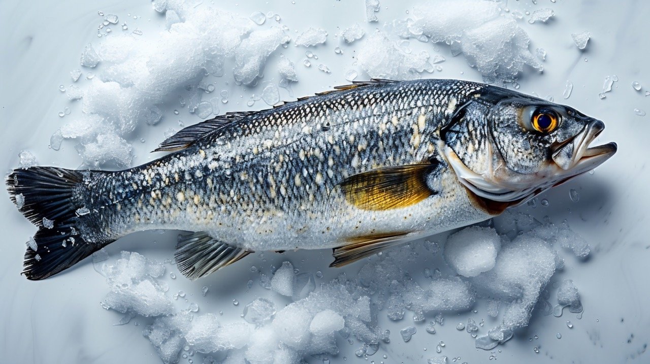 Sea Bass Catch High-Resolution Stock Photo