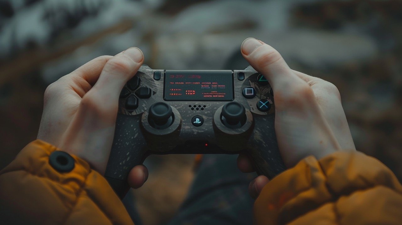 Stock Photo of a Person Holding a Video Game Controller – Electronics Perspective