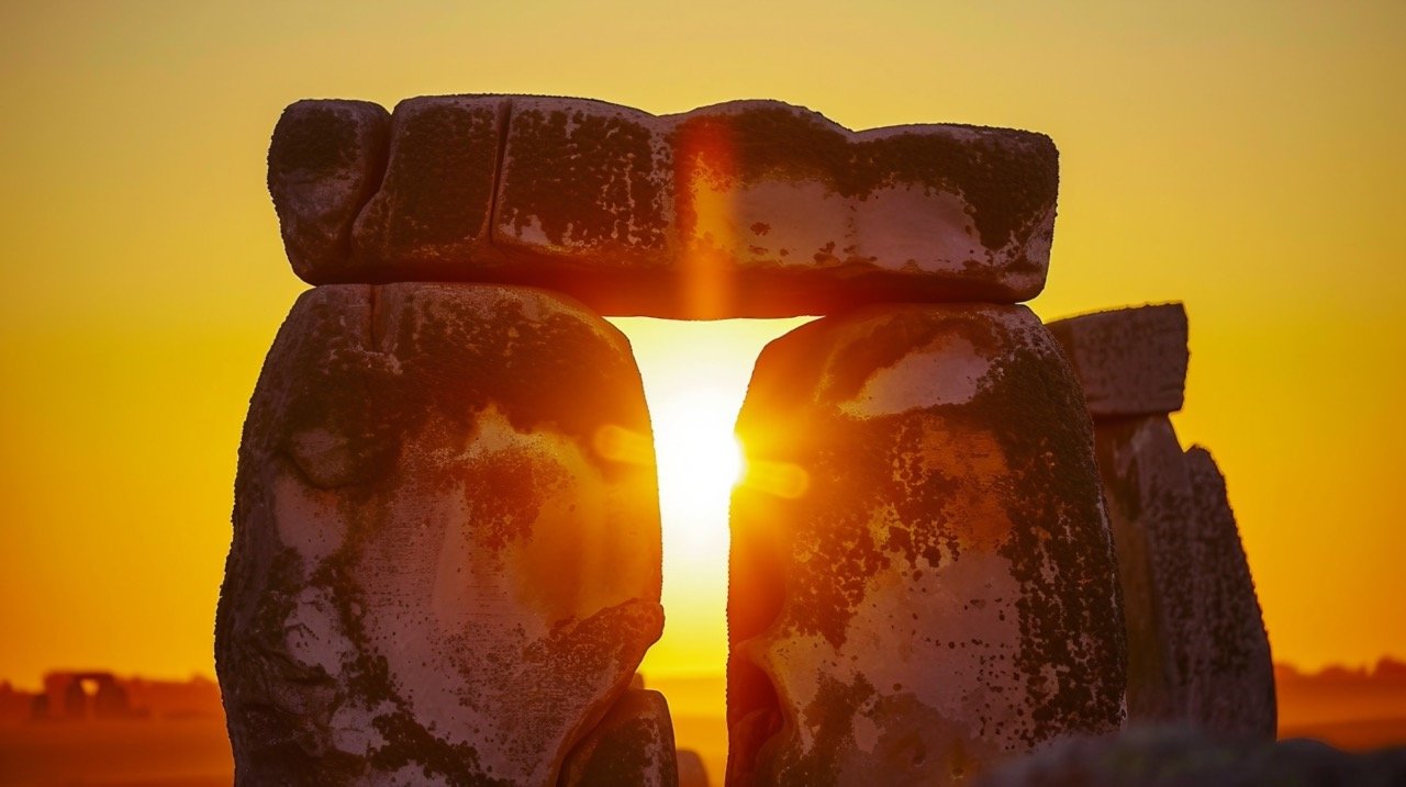 Stonehenge at Sunset – Dramatic Stock Photo of Ancient Stones in Wiltshire, UK