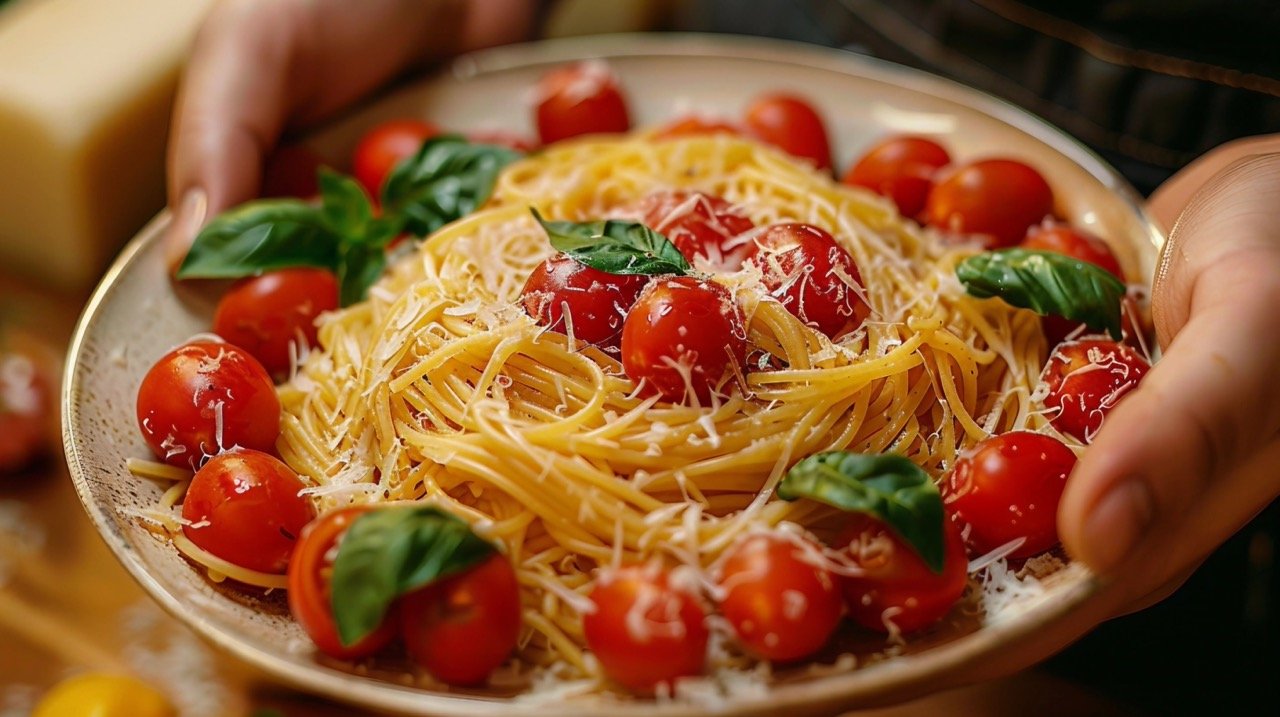 Artisan Hand Texturing Pasta Dough Detailed Close-Up of Food Preparation with Rustic Texture