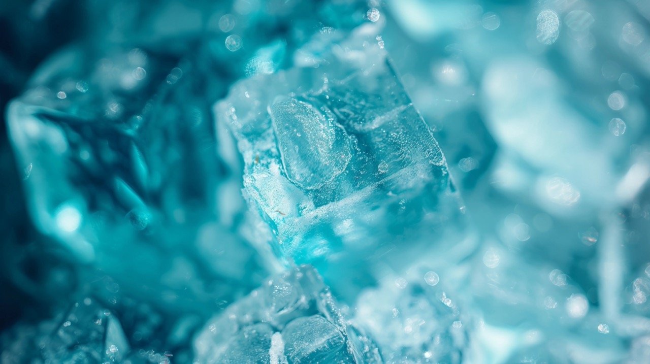 Bunch of Ice Cubes on Table – HD Crystal, Blue, Turquoise, and Teal Wallpapers, Pattern Backgrounds