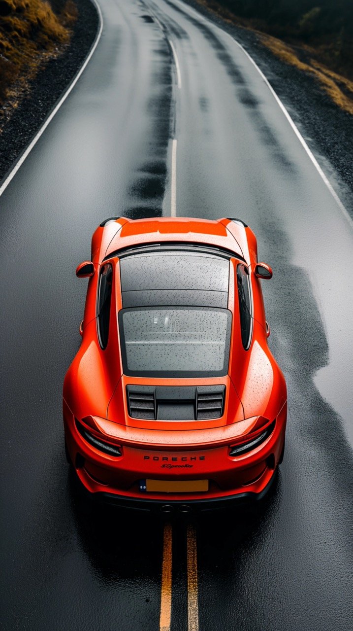 Car on Road Near White Line – High-Quality Vehicle Transportation Images and Machine Spoke Wheel