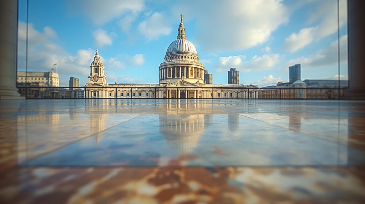 Cross on Dome of Building St. Paul’s Cathedral, London, Church Exterior, Creative Commons Architecture