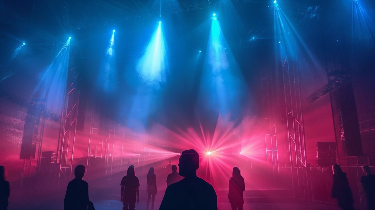 Crowd in Front of Stage at Chorzów EDM Festival – Electronic Dance Music Event