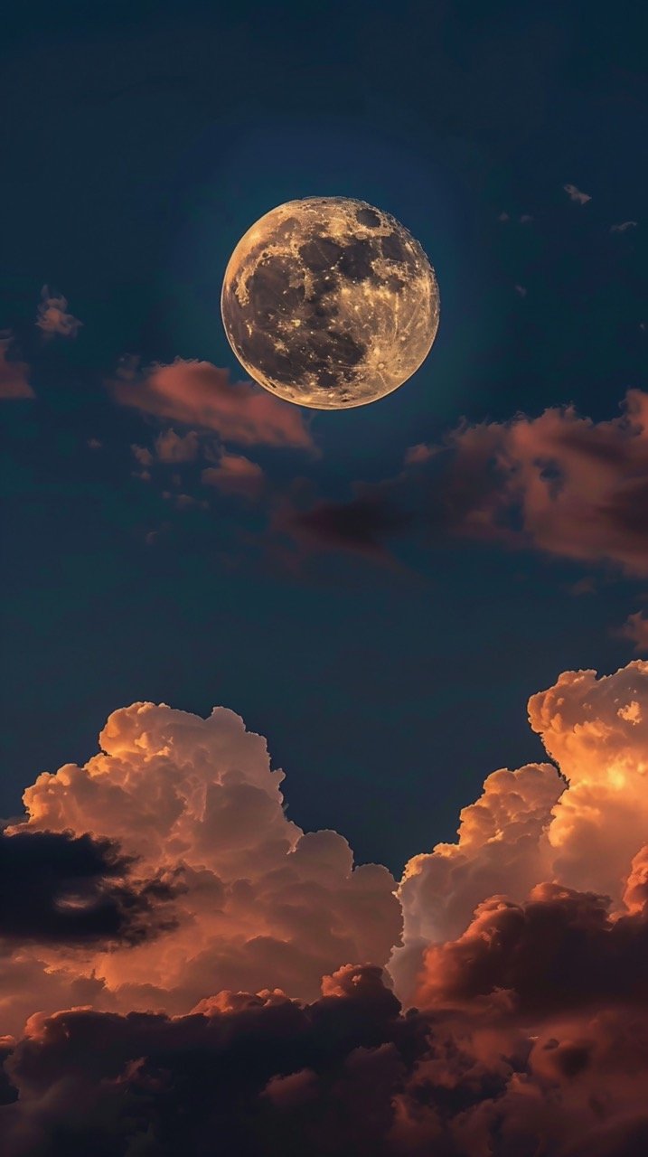 Full Moon Lighting Green Plants – High-Quality Nature, Night, and Sky HD Wallpapers