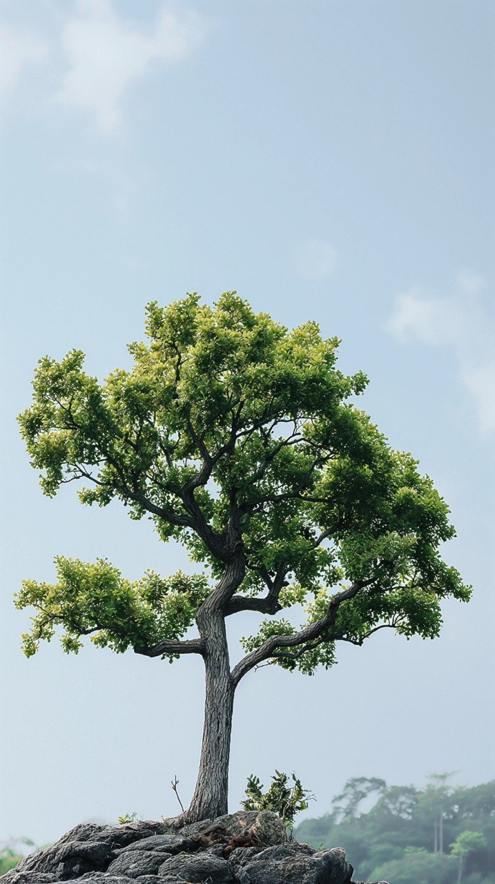 Green Tree Under White Sky During Daytime – HD Nature Images Tree Pictures and Background Wallpapers