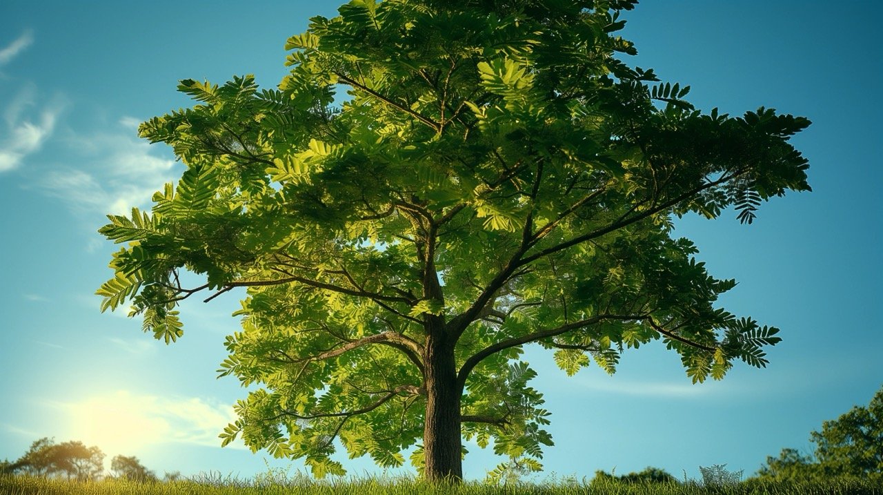 Green Tree with Blue Sky – High-Quality Nature and Landscape Photography from Nicaragua