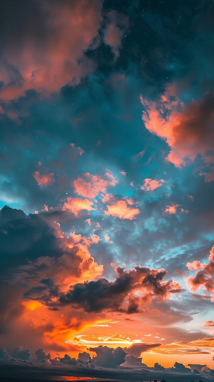 Mesmerizing Skies with Blue, Orange, and Gray Hues | HD Ocean and Sunset Wallpapers from San Clemente