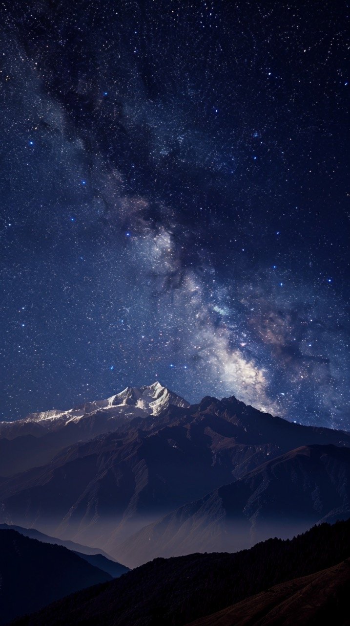 Mountain Night Sky Starry Astrophotography HD Wallpapers, Milky Way Astronomy