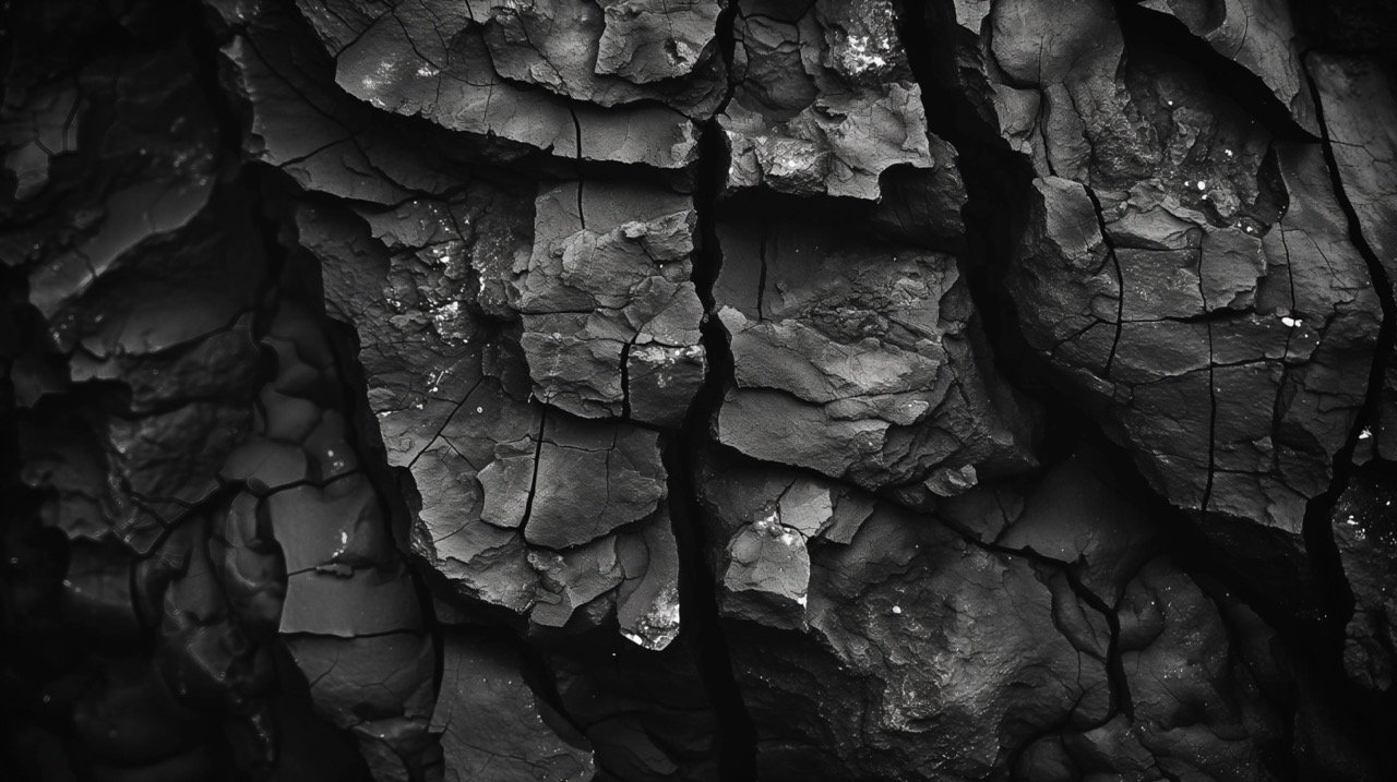 Rock Formation in Grayscale – HD Dark and Black Wallpapers, Texture Patterns, and Abstract Backgrounds