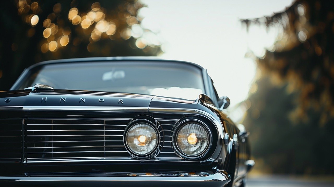 Shallow Focus Photography of Black Car – Ideal for Car iPhone and Android Backgrounds.