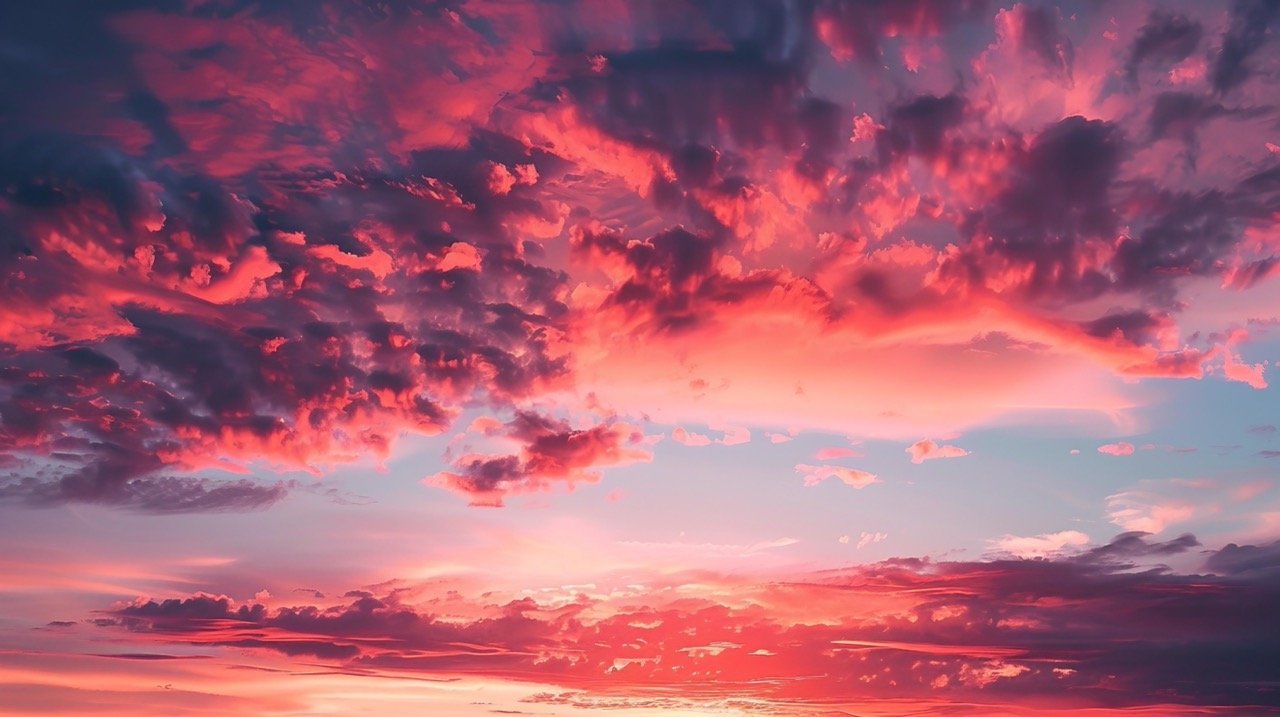 Sunset Images Red Clouds in HD Sky Wallpapers with Pink Nature Pictures