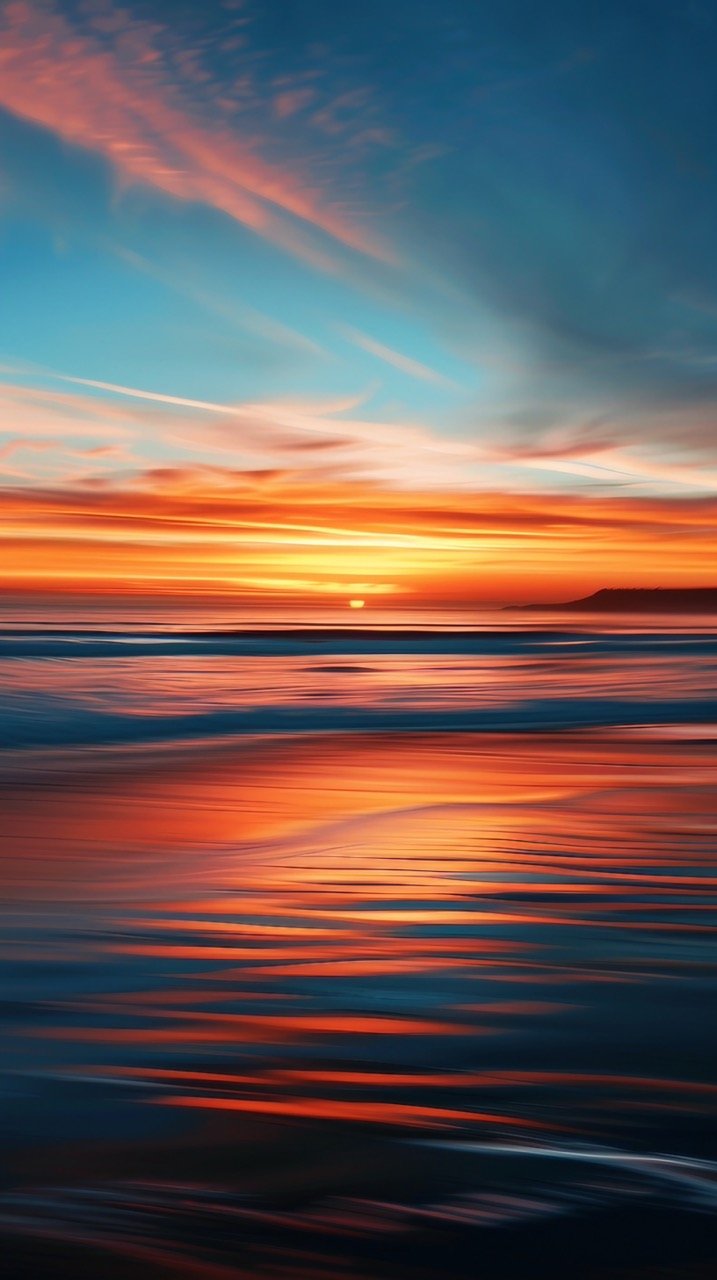 USA Sunset Orange-Blue Sky HD Ocean Wallpapers in Eureka California