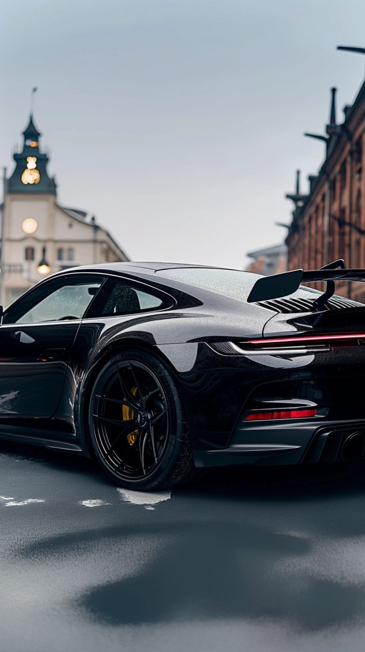 Urban Black Porsche GT3 in Zürich, Switzerland – HD Car Wallpapers and Free Images