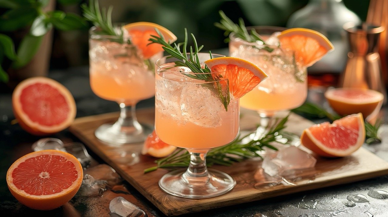 Cheering with Cocktails at a Party – Vibrant Stock Photo for Summer and Celebratory Toasts