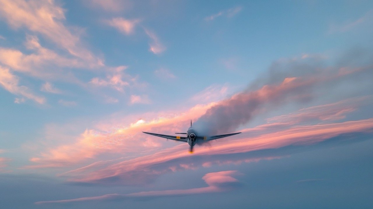 Daytime White and Black Plane | United Kingdom Duxford Airplane Pictures | HD Aircraft Flames and Blue Wallpapers