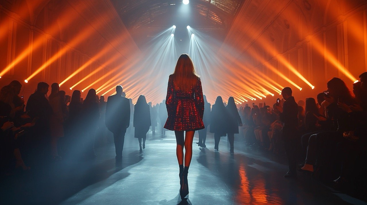 Elegant Catwalk Event at a Fashion Show – Models Strutting the Runway in Milan