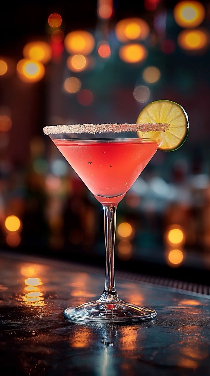 Elegant Cosmopolitan Martini – Premium Stock Photo Featuring Cocktail Drink and Alcoholic Beverage