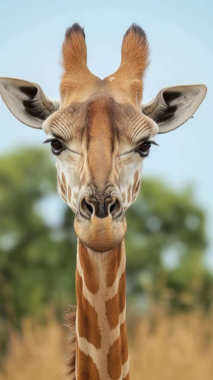 Giraffe with Brown and Beige Spots Wildlife Mammal Images, HD Pictures, Giraffe Stock Photography